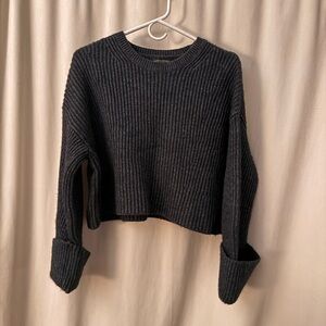 Banana Republic Charcoal Ribbed Sweater